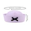 Striped Black Bow Decorative Sailor Hat Spring And Summer Dome Beret For Women'S