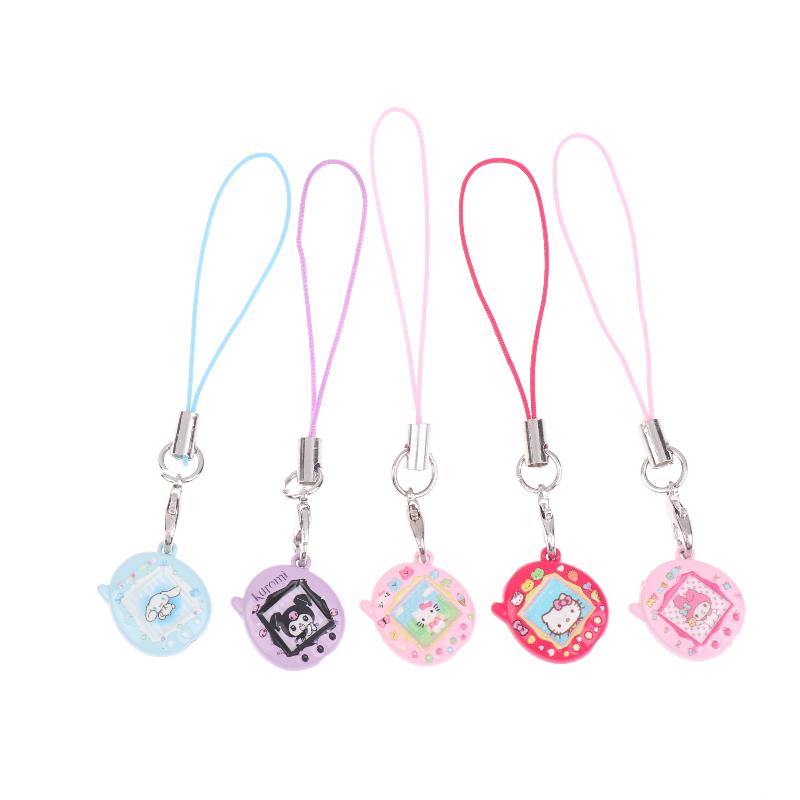 Sanrio Hello Kitty Tamagotchi Kolye Sevimli Mini Kt Çizgi Film Telefon Zinciri Harajuku Tarzı Sanrio Telefon Kolyesi