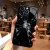 Creative shattered tempered glass phone case suitable for iPhone 17 16 15 14 13 12 11 Pro/Max/Plus anti drop and shockproof