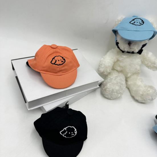 Pet Baseball Cap Breathable Dog Wide Brim Hat Adjustable Sun Protection Cap with Ear Holes for Small Dogs Summer Outdoor Walks