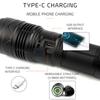 Powerful LED Flashlight Super Bright Spotlight Long Range Zoomable Emergency Lantern Outdoor Camping Torch Power Display