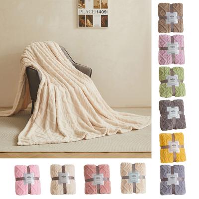Taffeta  Solid Color Blanket Coral Velvet Flannel Blanket Thickened Cover Blanket Gift Blanket Home