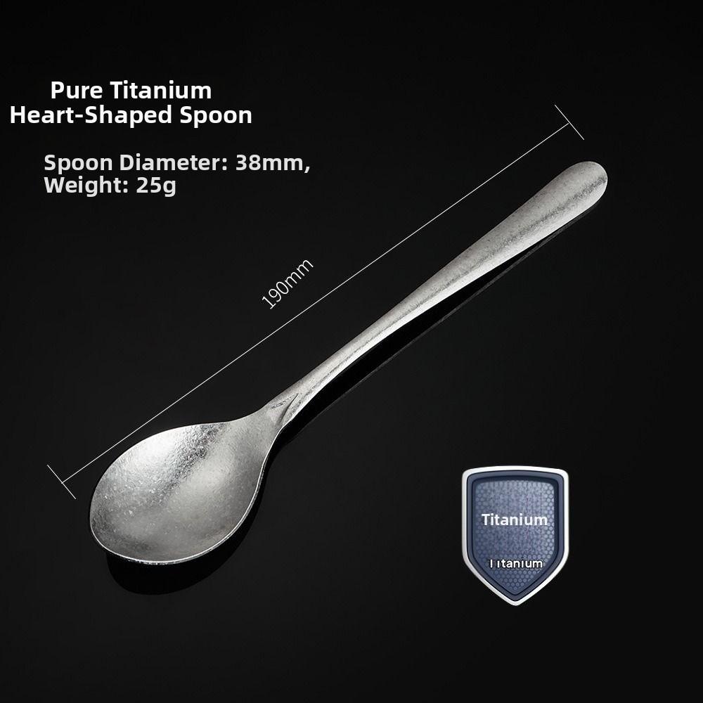 Light Luxury Food Coffee Spoon Portable Titanium Spoon High Quality Picnic Soup Dessert Tools