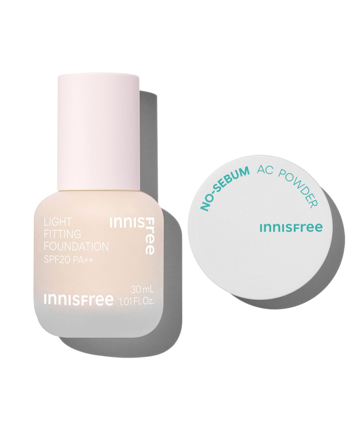 Light Fitting Foundation 30mL (Select 1 of 4) + No Sebum AC Powder 5g 21st century
