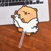 10Pcs Cute Cartoon Capybara Shape Plastic Folding Fan Summer Portable Mini Cooling Fan Student Handheld Fan Kawaii Kid Fan
