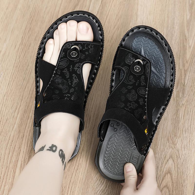 Summer new sandals men's dual-purpose flip-flops wear platform beach shoes non-slip and wear-resistant daily summer shoes