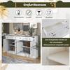 Large Sideboard with 4 Doors And 2 Drawers, Modern Buffet Cabinet for Dining Room and Living Room, 150 X 40 X 86cm