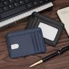 Men’s Carbon Fiber Card Holder Wallet RFID Blocking Slim Front Pocket Wallet Credit Card Holder with ID Window Minimalist Wallet