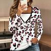 Tops for Women  Floral Print Long Sleeve Fake Two‑Piece Top Fall Casual Slim Pullover Women's Long Sleeve Top