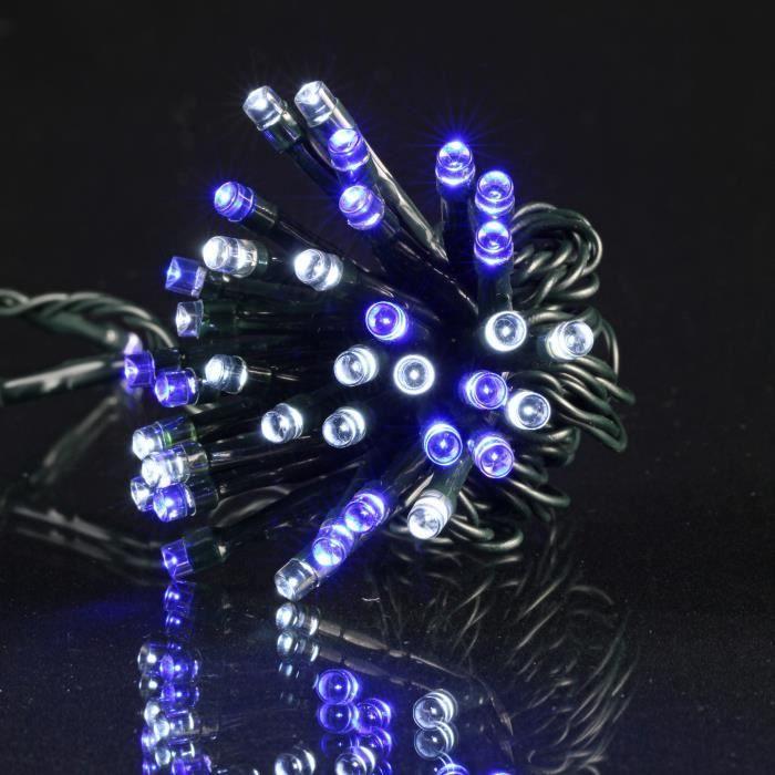 Guirlande lumineuse - 120 LED - 6m - Bleu et Blanc - IP44