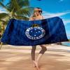 Fc Emblem Printed Microfiber Beach Towel, Soft And Absorbent, Quick-Dry, Ideal for Summer Travel, Beach Essential, Swimming Pool