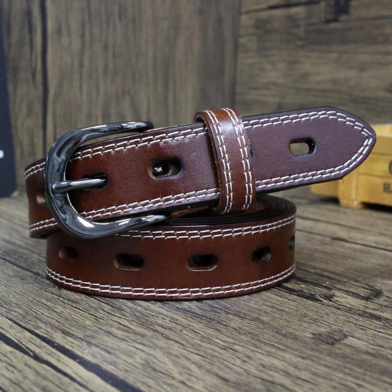 Korean Style Women s Genuine Cowhide Leather Belt - Chic & Versatile Design 110 cm