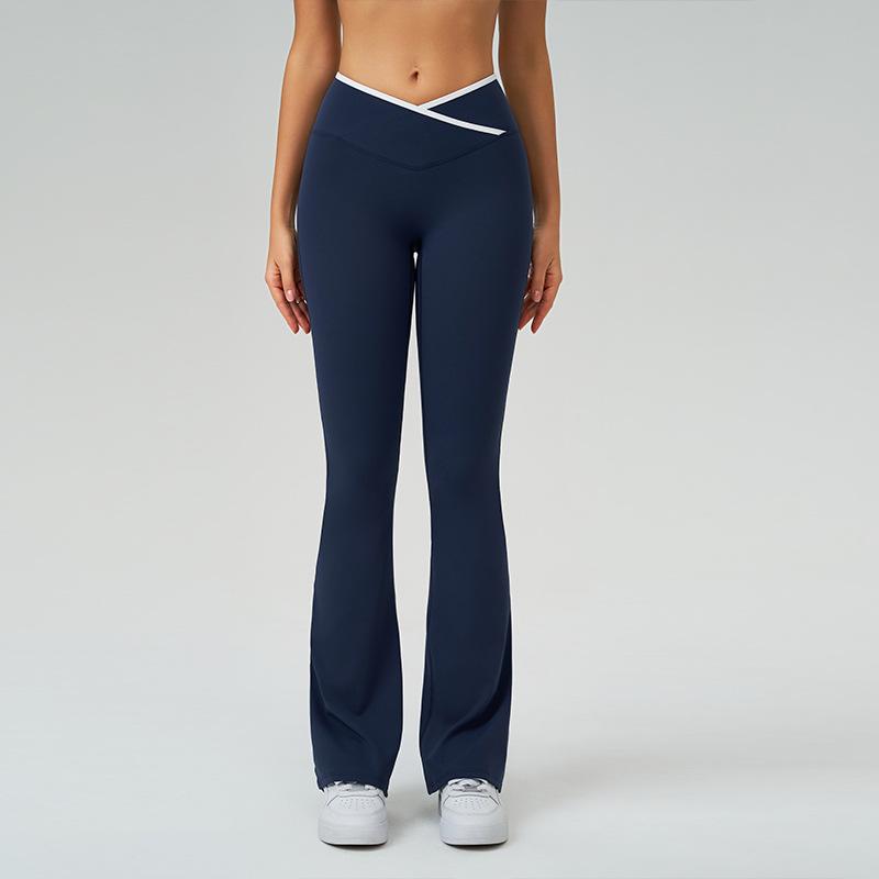 Women's High-Waist Micro-Flare Yoga Pants with European and American Style