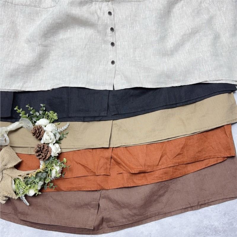 Johnature Japanese Skirts Summer Japanese Elastic Women Casual Skirts