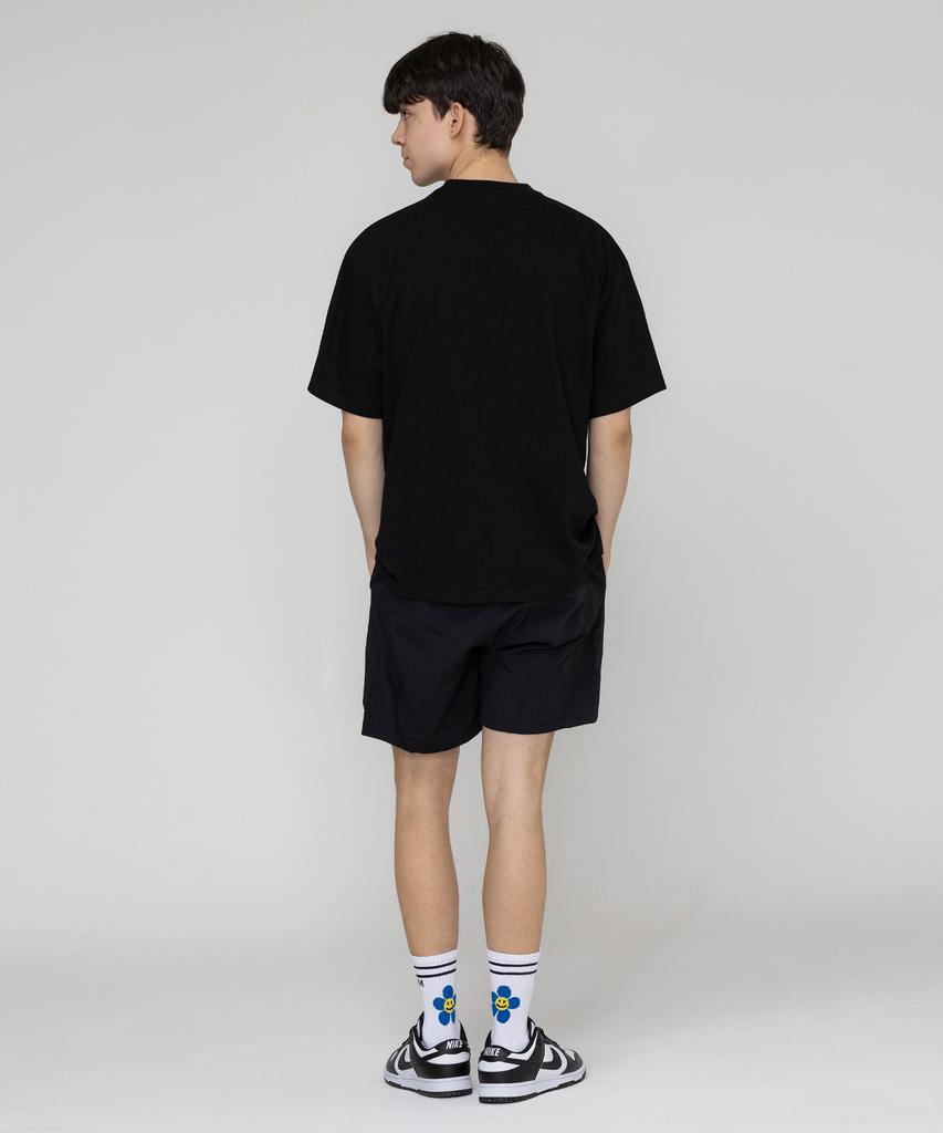 GRAVER [Unisex] Blue Flower Smile Logo Socks 1 Pack_White