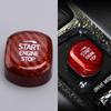 Car Center Engine Start Stop Push Button Switch Cover Trim Fit for Volvo S60 Red Carbon Fiber