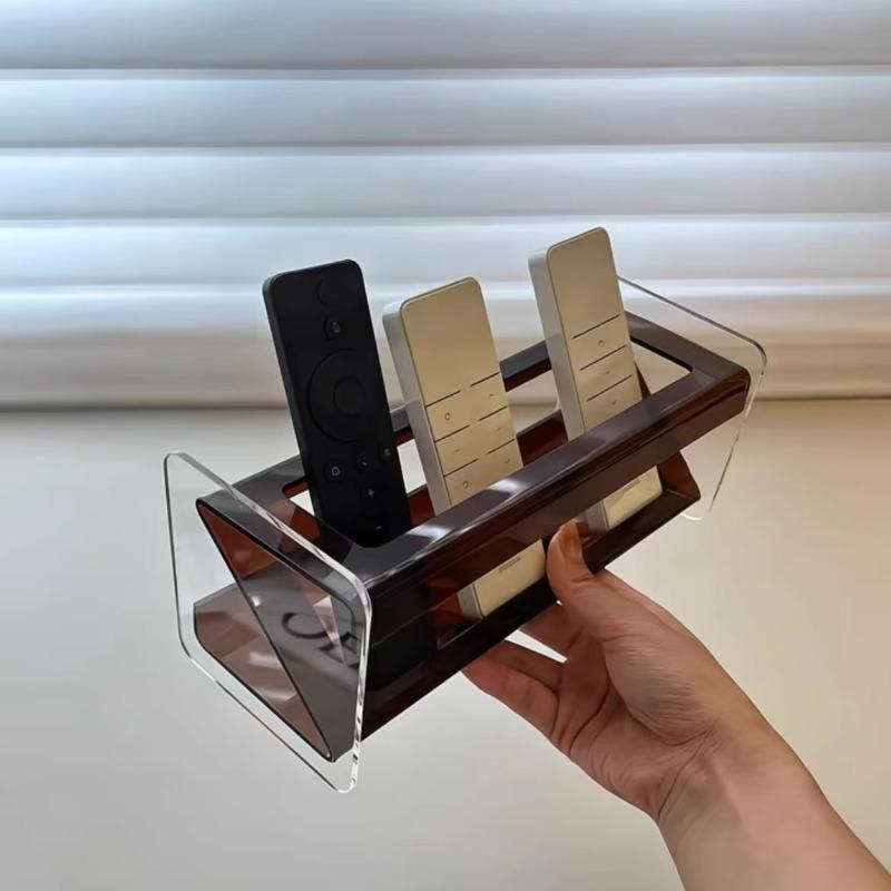 Acrylic Remote Control Bracket Multi-function Desktop Holder Organizer Sofa Mobile Phone Remote Control Rack Clear Display Box