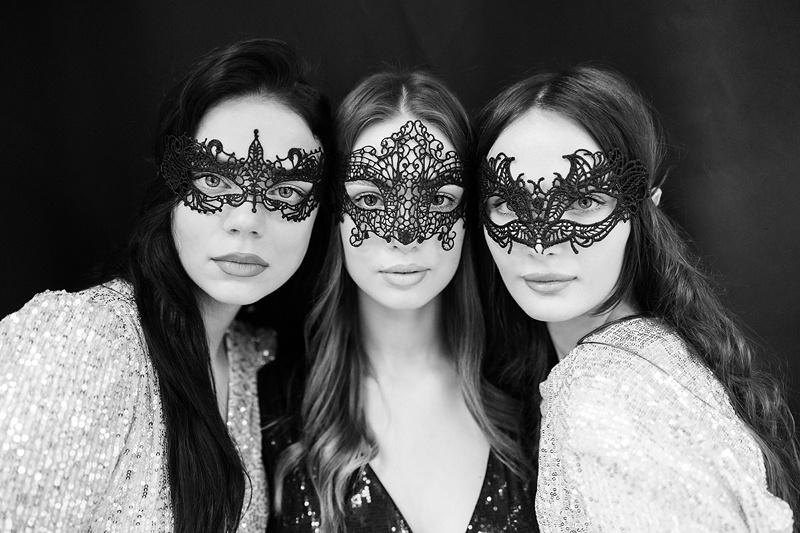 Black Lace Carnival Mask 21X8Cm
