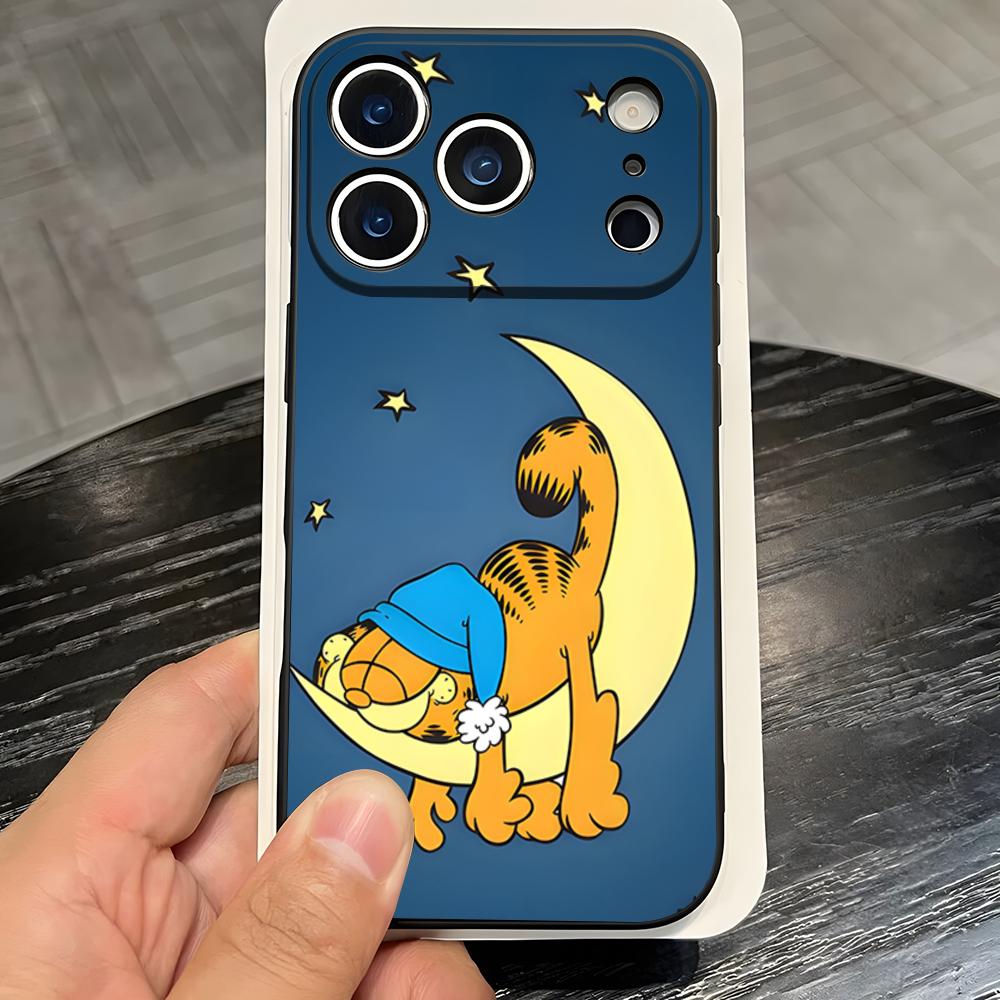 Cute Cat G-GarfieldeS Phone Case For IPhone 17 Pro Max 16 15 14 Pro Max 13 11 X Xs Xr 8 7Plus Silicone Cover