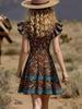 2026 Frühling/Sommer Trendiges bedrucktes Damenkleid für Europa & Amerika