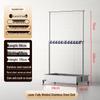 Stainless Steel Mobile Mop and Broom Storage Rack for Cleaning Tools