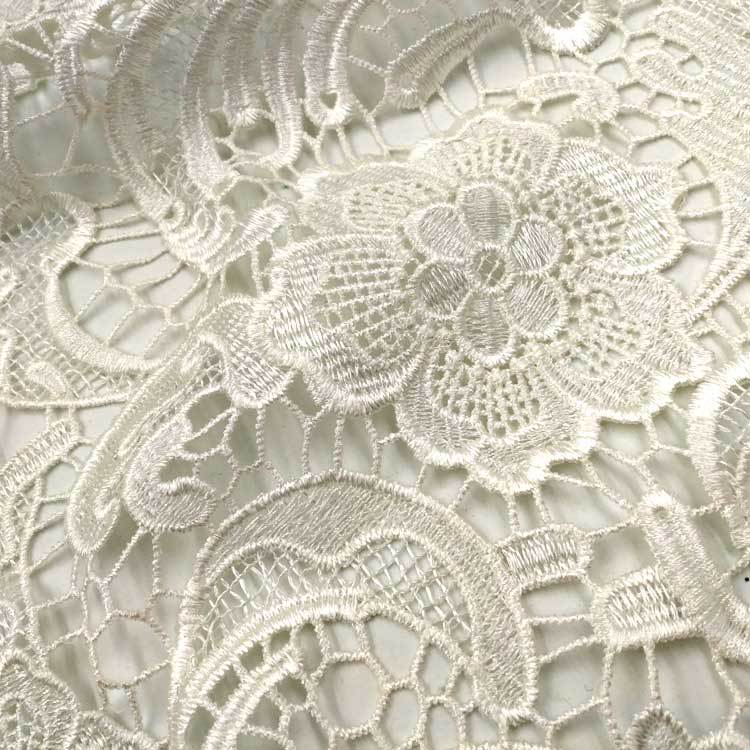 Dantelă Solubilă în Apă, Poliester Mătase Ușoară, Model Caju, Broderie Completă, Tridimensional, Gol, Material Brodat, Pânză Brodată