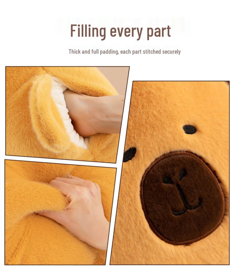 Capybara Plush Hand Warmer Pillow - Cute Winter Doll for Students