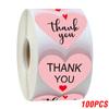 100-500pcs Round Thank You Stickers for Envelope Seal Labels Gift Packaging Decor Birthday Party Scrapbooking Stationery Sticker