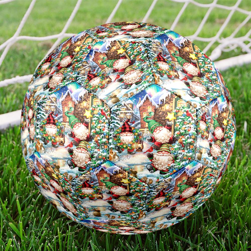Christmas Street Theme Size 5 Soccer Ball, Suitable for Both Indoor and Outdoor Matches, a Gift Suitable for Everyone.