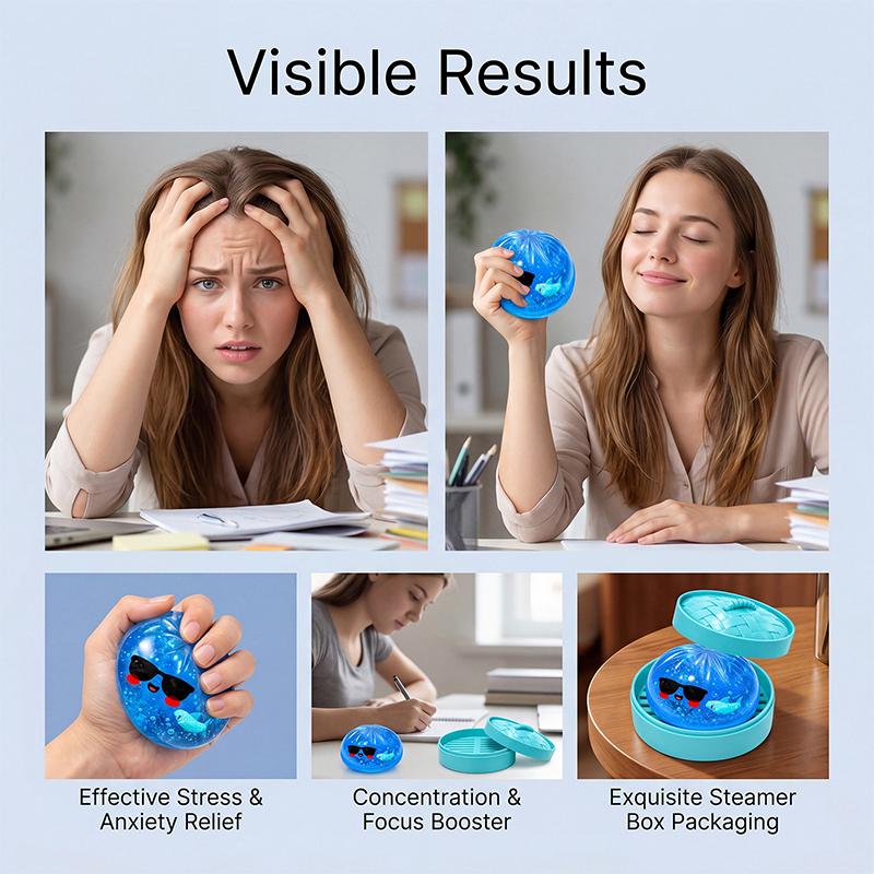 Solglasögon med havstema, Knödelklämma, Squishy, Långsam återhämtning, Mjuk, Avstressande, Kontors- och Heminredning, Perfekt present för vuxna