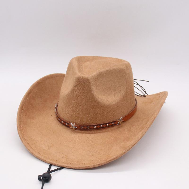 Felt Western Cowboy Hat Big Brim Hat Women'S Top Hat Men'S Premium Sunscreen Sun Hat Uv Protection