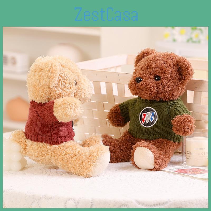 License Plate Cute Pattern Knitted Sweater Teddy Bear Toy Plush