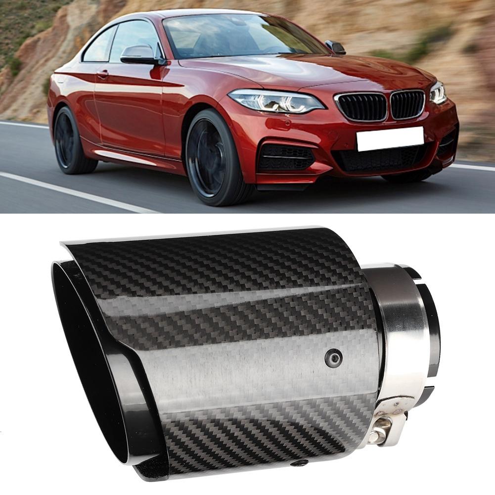 Car Modification Universal Carbon Fiber 63mm Inlet 101mm Outlet Exhaust Tail Pipes Tail Throat