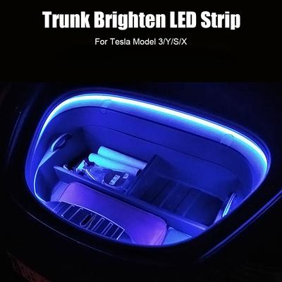 Dekorative Innenraumleuchte 12V Modifizierte Beleuchtung Frunk Aufhellen LED-Streifen für Tesla Model 3 Y S X Auto Frontkofferraumleuchte
