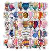60 Turkish Hot Air Balloon Helmet Stickers for Kids: Cartoon Decorations, Waterproof