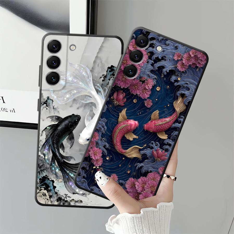 Case for Samsung Galaxy A41 A22 A52 A26 A72 A24 A55 A25 A71 A35 A23 A53 A51 A73 A36 A32 Soft Phone Cover Cartoon Fish