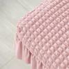 Universal Stool Cover Seersucker Footrest Slipcover Easy Install Ottoman Protector  Dining Room