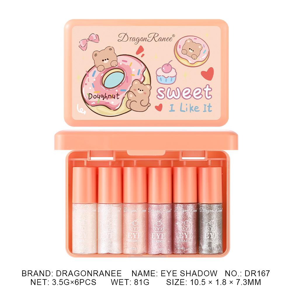 

6 Cartoon Eyeshadow Sets Large Sequins Glitter Fine Glitter Pearlescent Diamond Glitter Eyeshadow Liquid Glitter Eyeliner