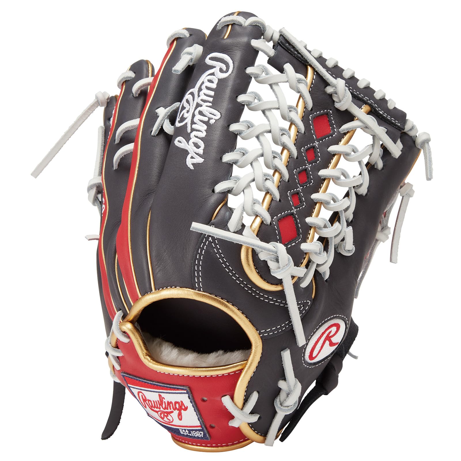 

Rawlings Adult Baseball Glove Glove Soft Wizard COLORS Size GR4FHWB88MG throwers HOH® #01 [For Outfielders] 12.5 Navy/Scarlet For right-handed