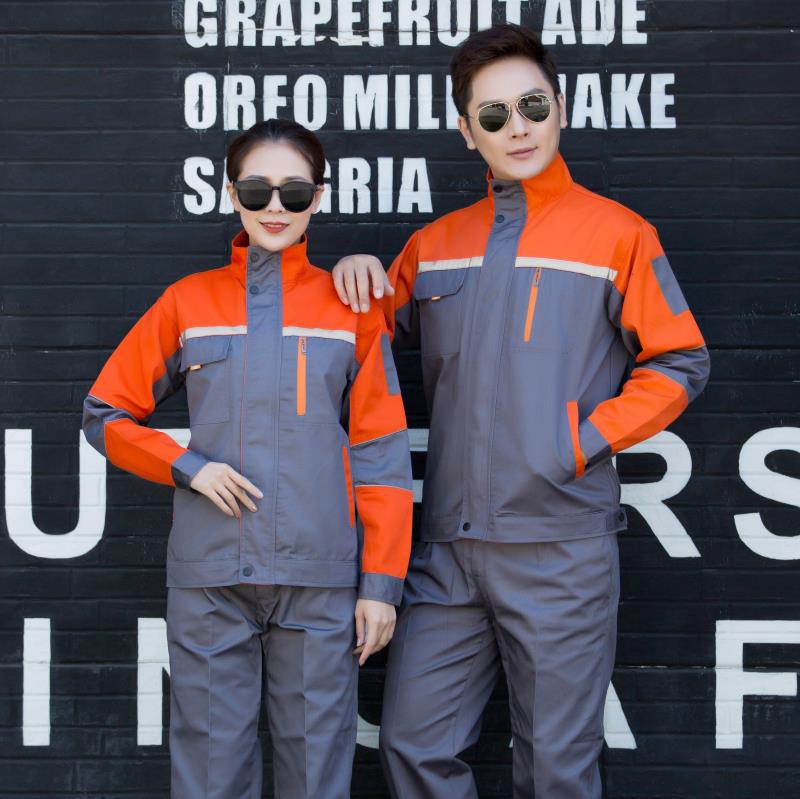 Herr Långärmad Polyester Bomull Arbetsklädesset – Vår/Höst Arbetsskyddsdräkt för Svetsning & Mekaniska Uppgifter