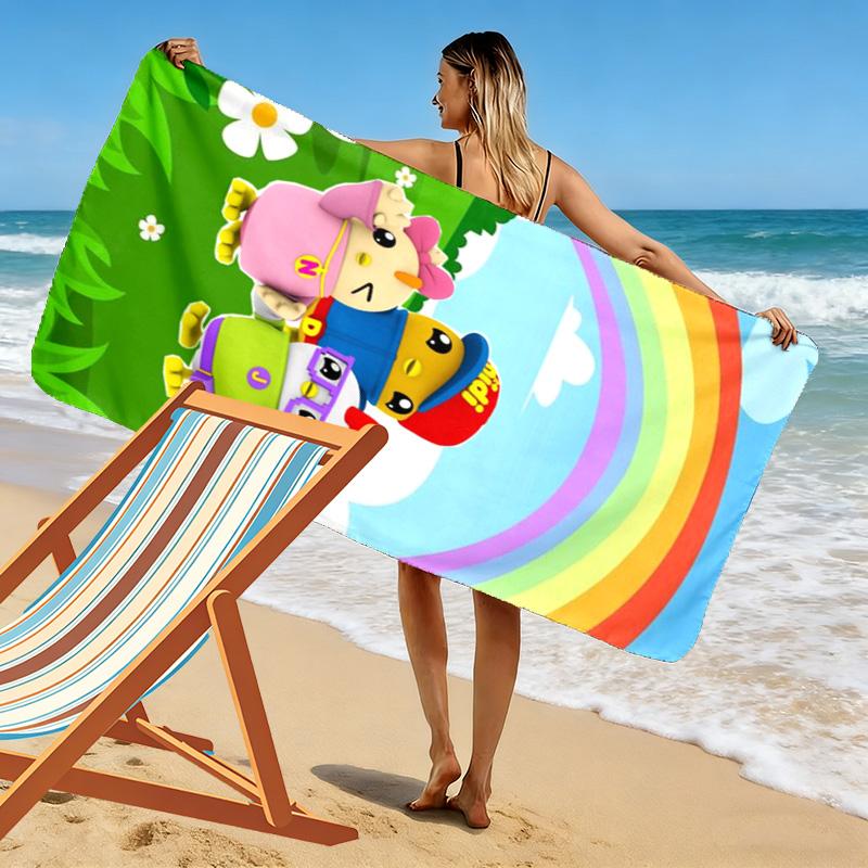 Didi and Friends Print Beach Towel, Large Soft Quick Dry Towel for Beach Camping Swimming