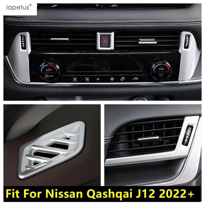 Nissan Qashqai J12 - 2024 için Gösterge Paneli Klima Havalandırma Çıkışı Direksiyon Simidi Çerçeve Kaplama Kapağı Karbon Fiber İç Aksesuar