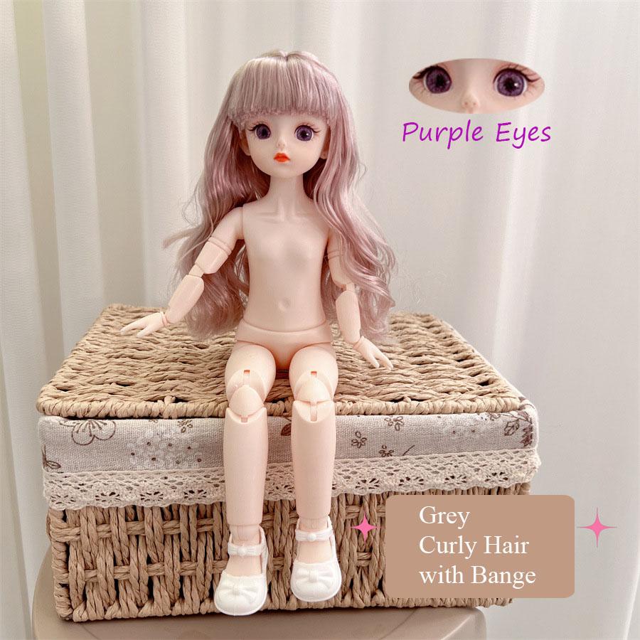 

BJD Кукла Голая Гаплоид Множественные Съемные Шарниры 30см 1/6 3D Серо-зеленый Фиолетовый Синий Привлекательные Глаза Кукла Подарок на День Рождения Девочкам Игрушка Doll and shoes