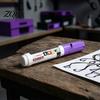 Plastic Surface Paint Pens 12 Colors Flat Tip Marker, Oil Based Broad Pen for Metal Tire Rubber Steel Glass Leather, Waterproof Quick Dry Touch