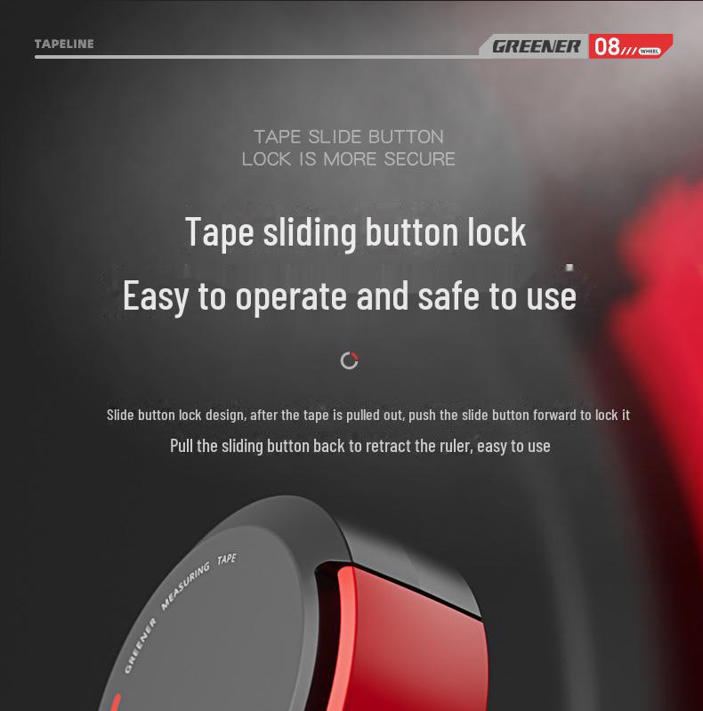 Bandă de măsurare de înaltă precizie rezistentă la uzură Green Forest - 3m/5m Mini, design anti-tăiere