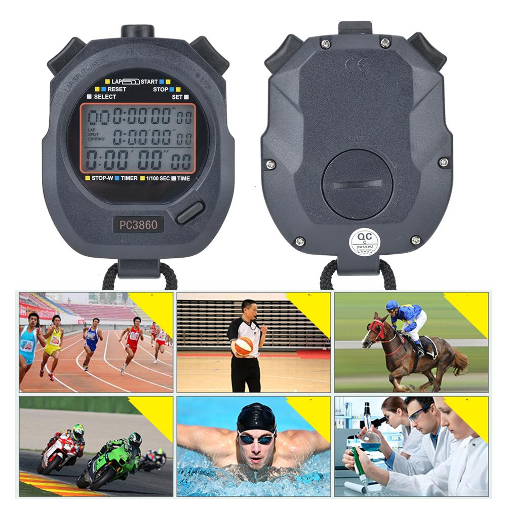 3860 ABS Multifunction Sports Running Stopwatch Electronic Track and Field Countdown Stop Watch1
