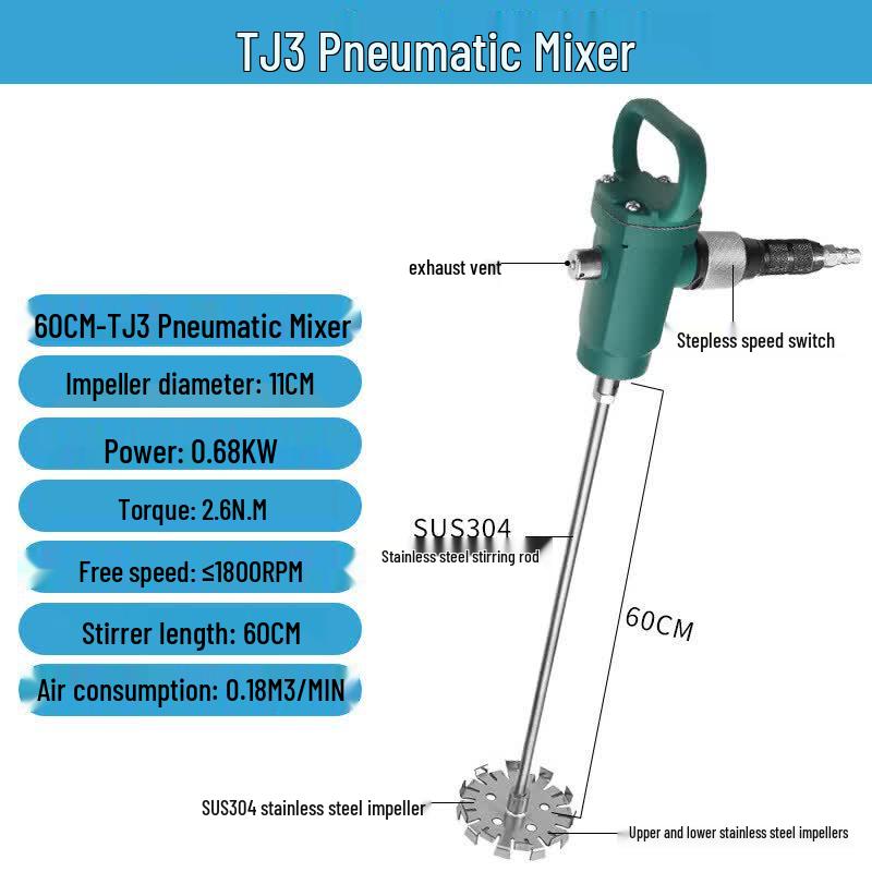 Pneumatic Stainless Steel Lifting Handheld Mixer