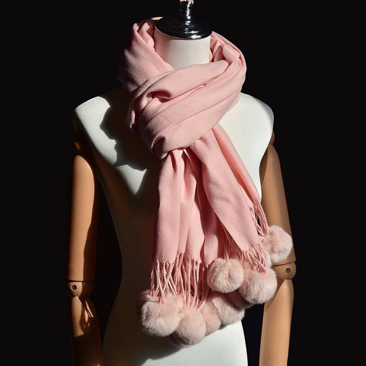 New Fashion Women Winter Shawl Wraps Thick Warm Blanket Scarf Rabbit Fur Solid Ponchos and Capes Adult Polyester