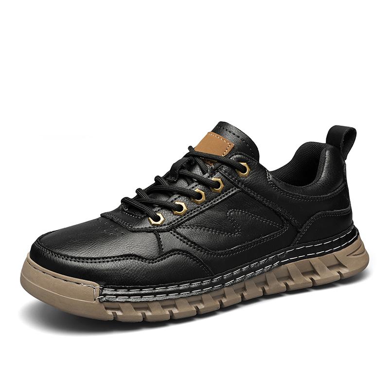 Fashion Outdoor Leather Casual Shoes Mens Comfortable Sneakers Lightweight Walking Shoes Tenis Masculino Male Treking Footwear Trainers