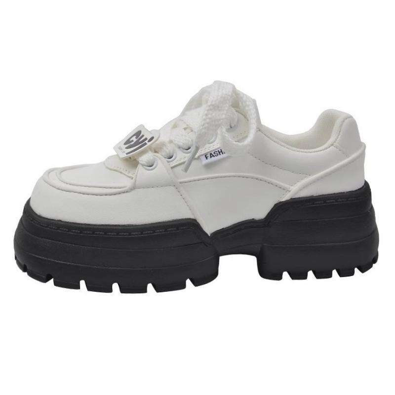 Versatile Little White Shoes Women's Muffin Platform Dad Shoes Spring and Autumn New Niche Height-increasing Sports Shoes